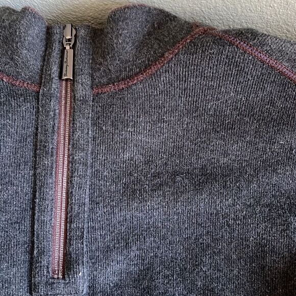 Tommy Bahama Reversible Half Zip Pullover - Picture 4 of 6